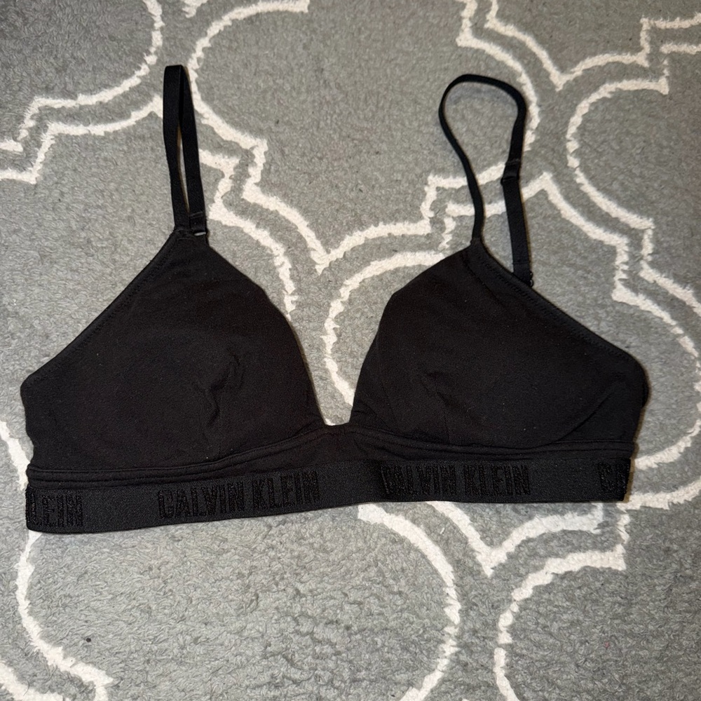 Calvin Klein Black Wireless Triangle Bralette